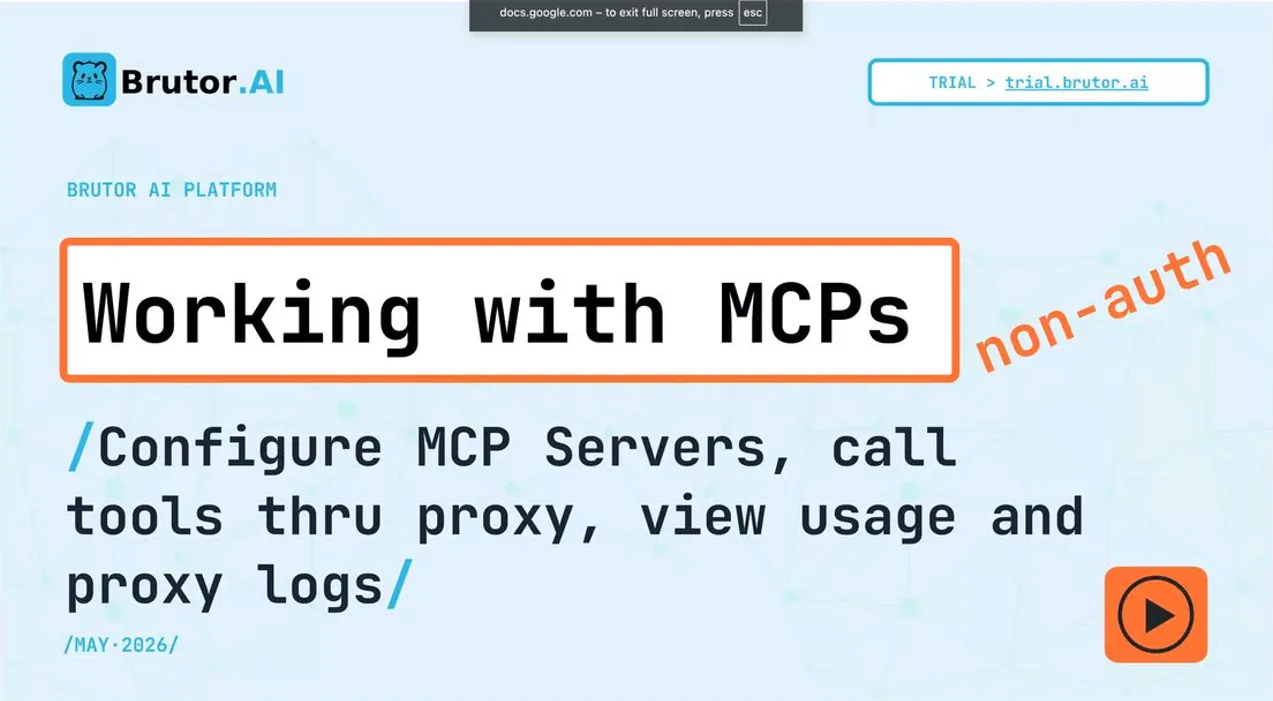 Watch Working with MCP Servers: registering an MCP server through the gateway, discovering its tools, prompts and resources, binding it to resource groups, controlling which capabilities each team can call, and using the tools from the User Portal chat.